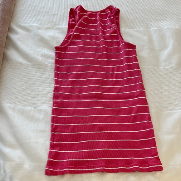 Nike Women's Pink and White Striped Athletic Tank Top - Picture 5 of 5